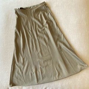 SHEIN olive green long skirt